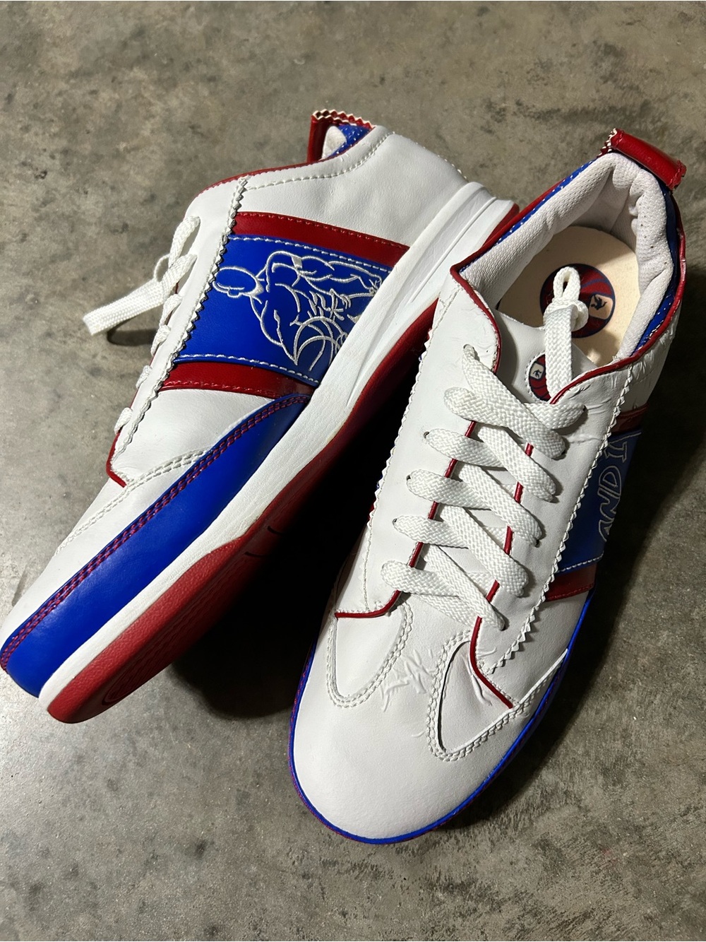 AND1 Men’s Size 15 Red White Blue Basketball Sneakers Athletic Shoes